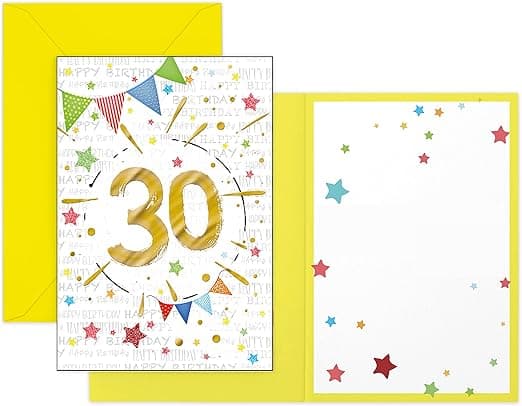 Imagen de ARKRAFT Tarjeta de cumpleaños con número de oro 30 años 🎂 en OfertitasTOP
