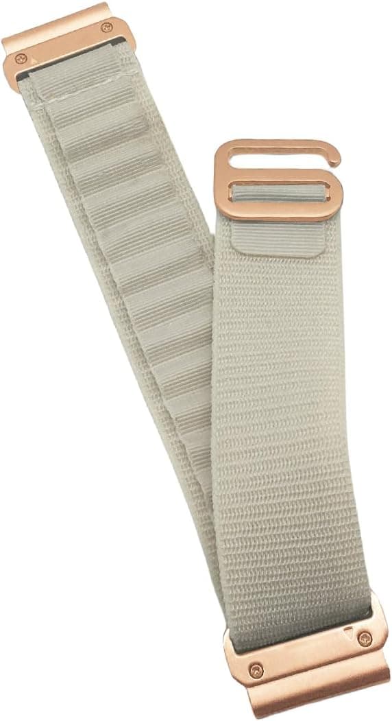 Detalle de EKINGEEK 22mm Quick Fit Strap for Garmin Fenix, Epix Pro Gen 2 & Forerunner (White/Rose Gold)