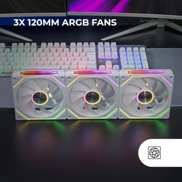 Detalle 2 de Kit Mars Gaming MF-LINKFINITY 3x ventilateurs PWM 🌟