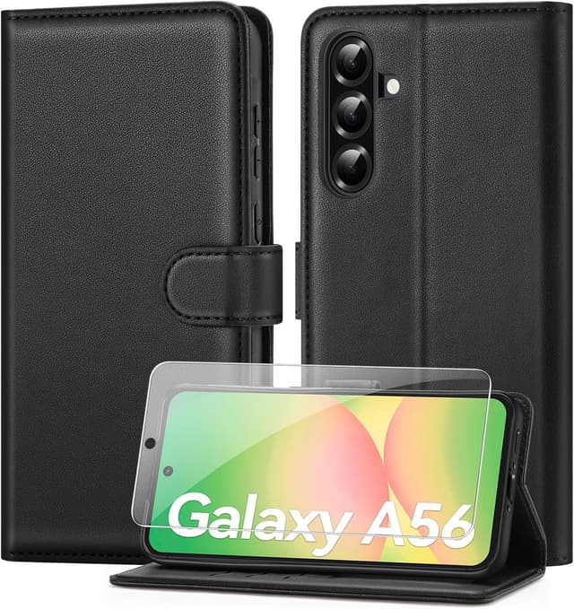 Detalle de ivencase Samsung Galaxy A56 5G PU leather wallet case with RFID blocker