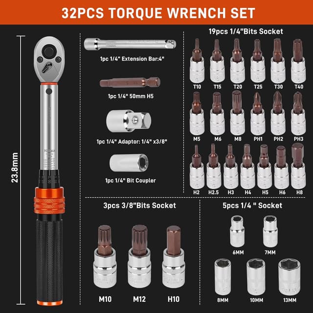 Detalle de Rainllon Llave dinamométrica bicicleta 5-25 N·m