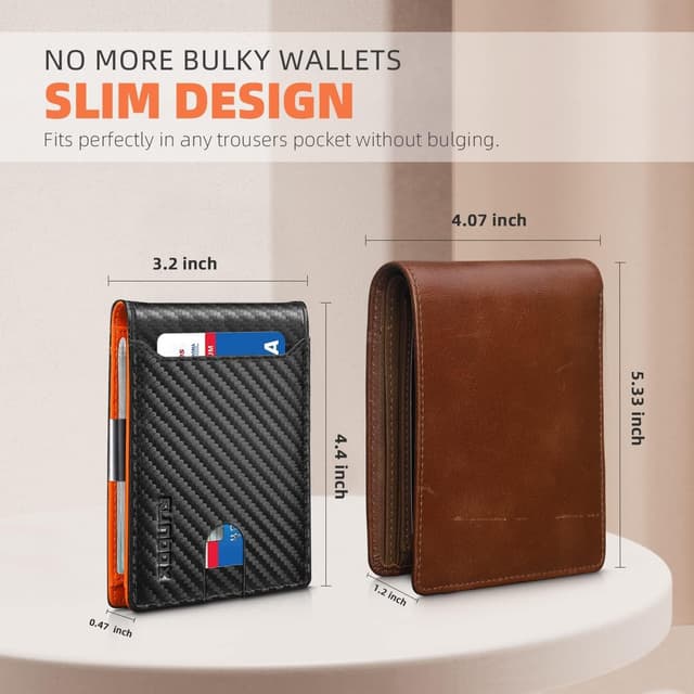 Detalle 2 de RUNBOX Slim Wallets for Men RFID 13.56 MHz