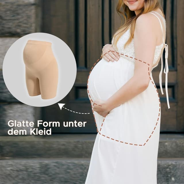 Thumbnail 2 de INNERSY Umstandshose Kurz Überbauch