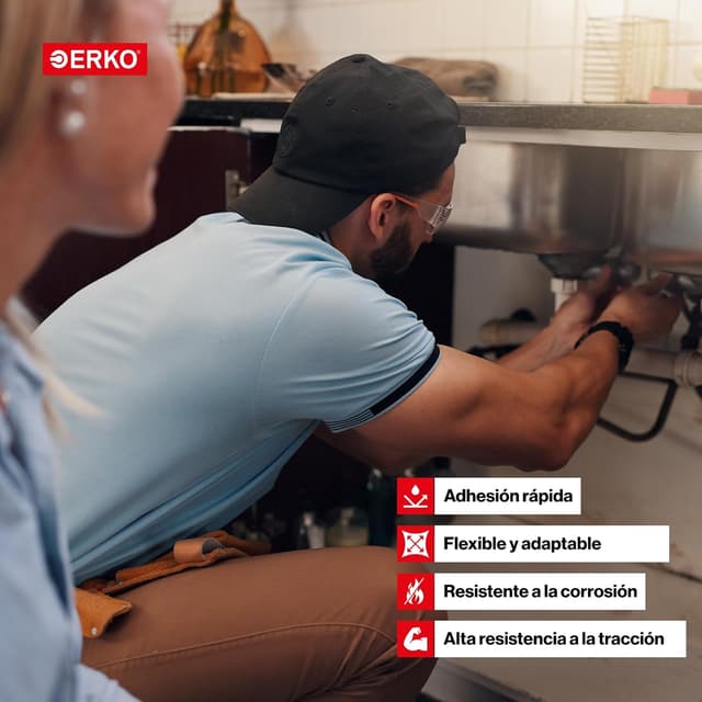 Thumbnail 2 de ERKO Cinta de silicona autosellante Negra 3 m