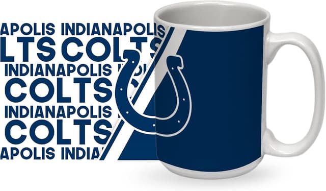 Detalle de Rico Industries NFL Football 15 oz White Ceramic Mug