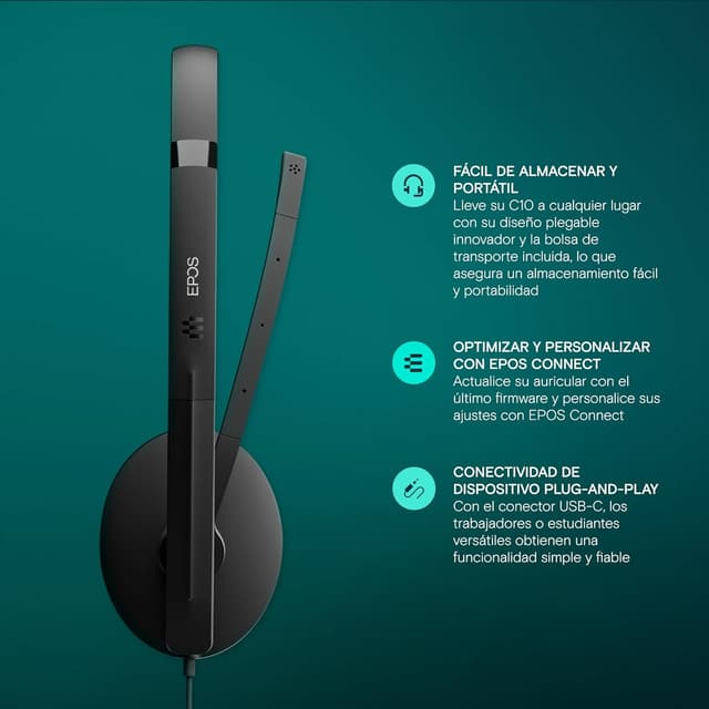 Detalle de EPOS Auriculares con micrófono y SENNHEISER C10