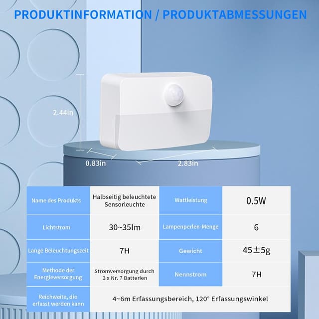 Thumbnail 6 de LED Nachtlicht mit Bewegungsmelder 3000K