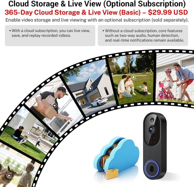 Thumbnail 4 de Orbitell 1080p Wireless Video Doorbell Camera
