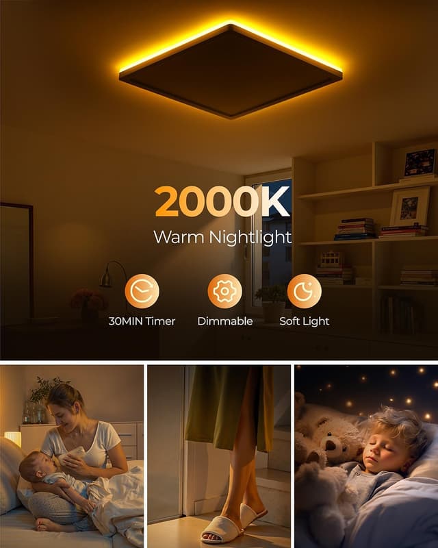 Detalle de BLNAN Deckenleuchte 24 W dimmbar