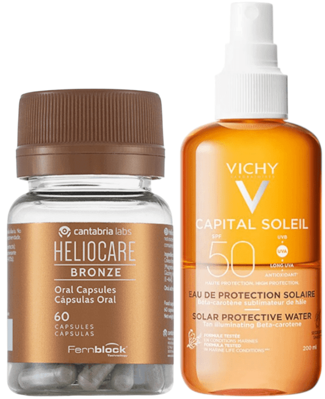 Imagen de Heliocare Bronze 60 Cápsulas + Vichy Soleil SPF50 💧 en OfertitasTOP