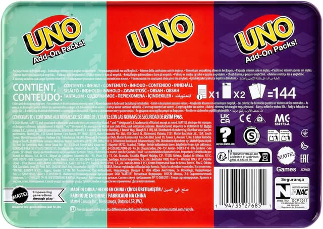 Thumbnail 5 de Mattel Games UNO Colección con Expansiones y Caja metálica 🃏