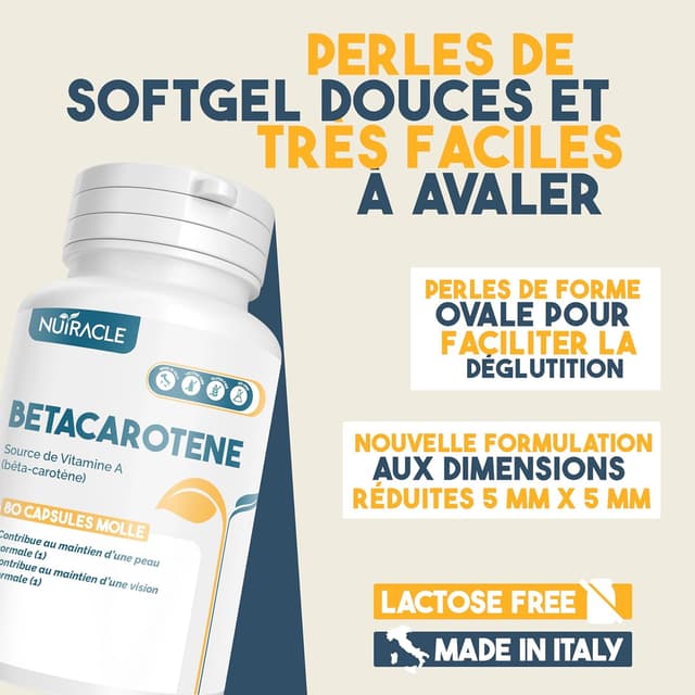 Thumbnail 4 de Nutracle Bêta-Carotène 438 mg 80 perles