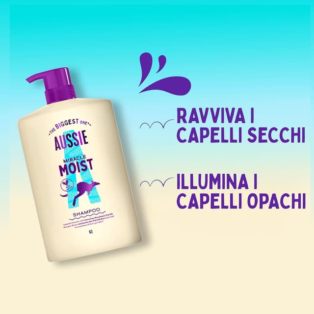 Detalle 2 de Aussie Miracle Moist Shampoo idratante 1000 ml