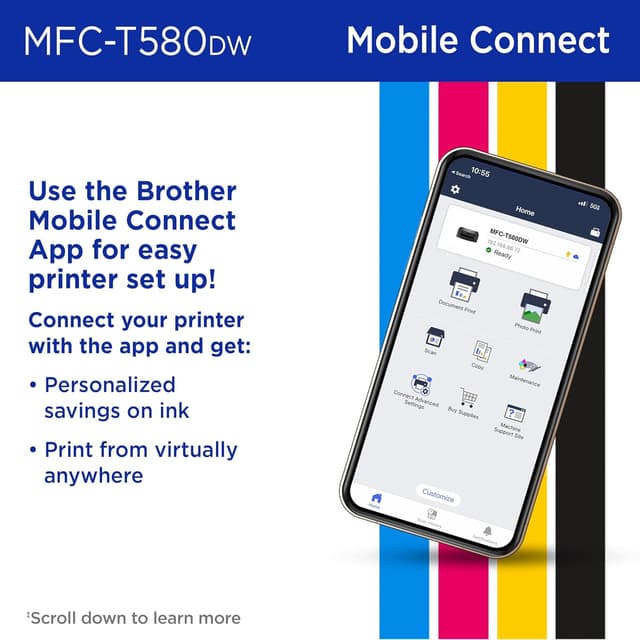 Thumbnail 5 de Brother INKvestment Tank 580 ink‑tank 3‑yr 🖨