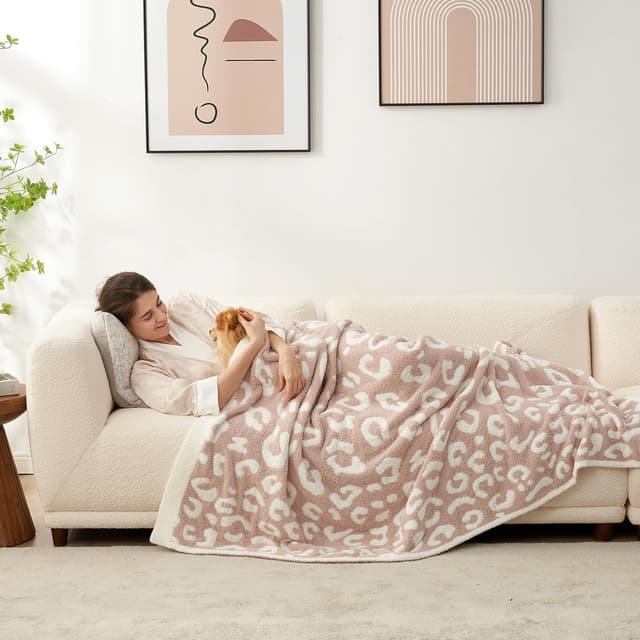 Detalle 2 de Snuggle Sac Leopard Throw Blanket 50x60 in 🛋