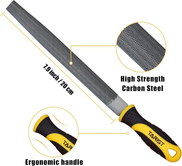 Detalle 1 de Tarist Metal File Set 3-Piece 8-Inch