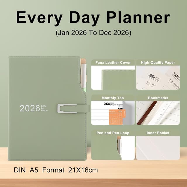 Thumbnail 5 de Agenda académica 2026 A5 día por página 14x21,5 cm