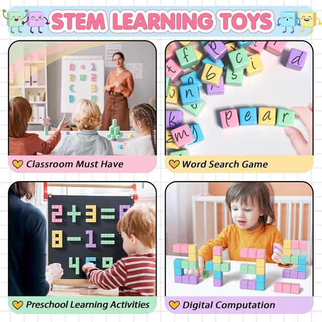 Detalle de Apluses 32pcs Magnetic Blocks set for toddlers 🧩