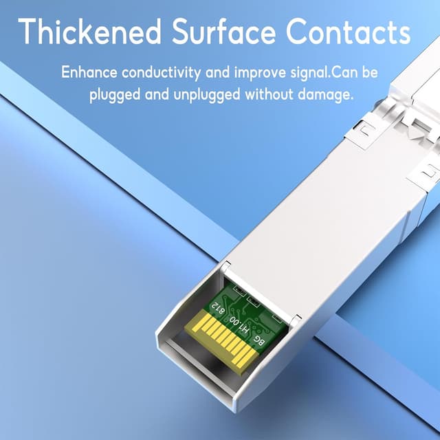 Detalle de Sodola 10GBase-T SFP+ to RJ45 copper transceiver (up to 30m), hot-pluggable