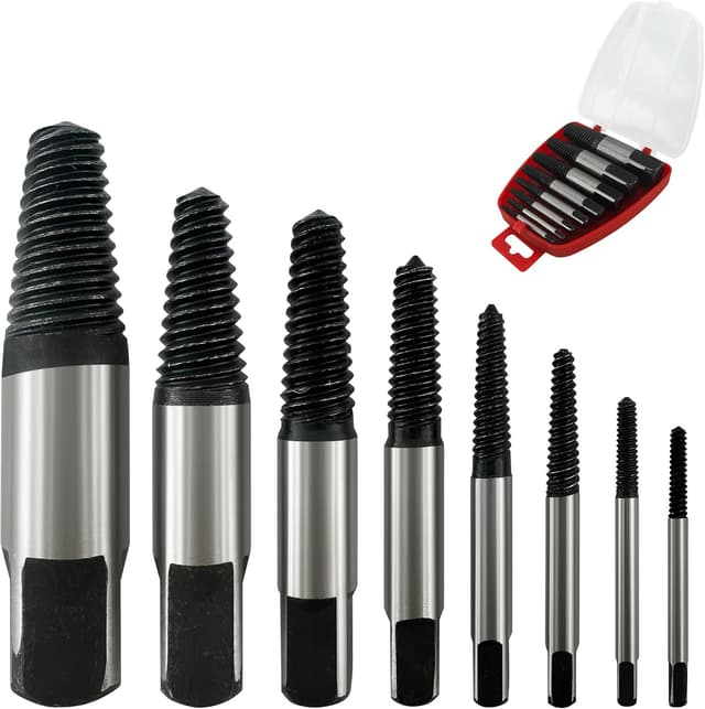 Detalle de Lot de 8 extracteurs de vis professionnels pour retirer les vis endommagées