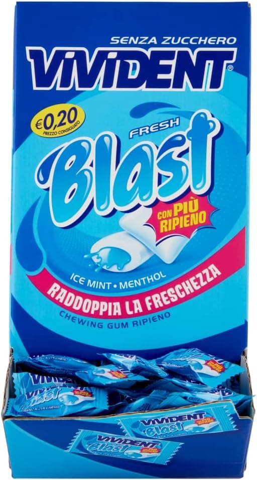 Imagen de Vivident Fresh Blast chewing gum ripiene 200pz 🍬 en OfertitasTOP