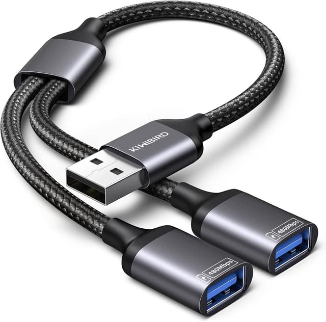 Detalle de KiwiBird USB Splitter 1 zu 2