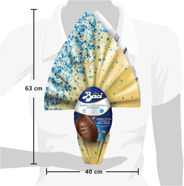 Thumbnail 6 de Baci Perugina Uovo di Pasqua 2026 Fondente 70% con sorpresa Swarovski e 4 cioccolatini da 310 g