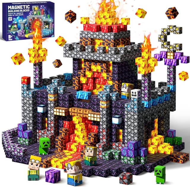 Detalle de COOLJOYA Costruzioni Magnetiche per Bambini da 150 pezzi, giochi Montessori per 3-10 anni