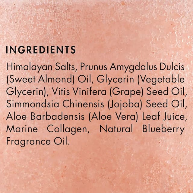 Detalle 2 de Majestic Pure Himalayan Pink Salt Body Scrub with Collagen & Sweet Almond Oil (10 oz) — Exfoliating Salt Scrub for Smooth, Hydrated Skin