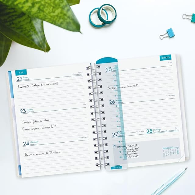 Detalle de Finocam Agenda Docente Magistral Personalizable 2025-26 azul