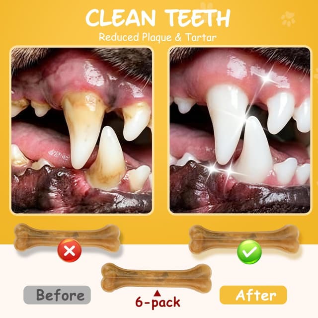 Detalle de Nobleza Osso per Cani 25 cm (6 Pezzi) in Pelle Pressata al Gusto Manzo