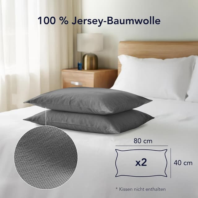 Detalle 2 de Dreamzie Kissenbezug 40x80 Set mit 2 ⚙
