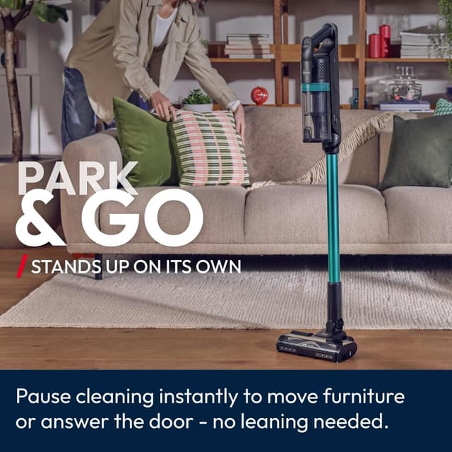 Detalle de Hoover HF1 Max Cordless Vacuum Cleaner Anti Hair Wrap (HF1M10P) – 50‑min runtime, HEPA filter, 3 speeds