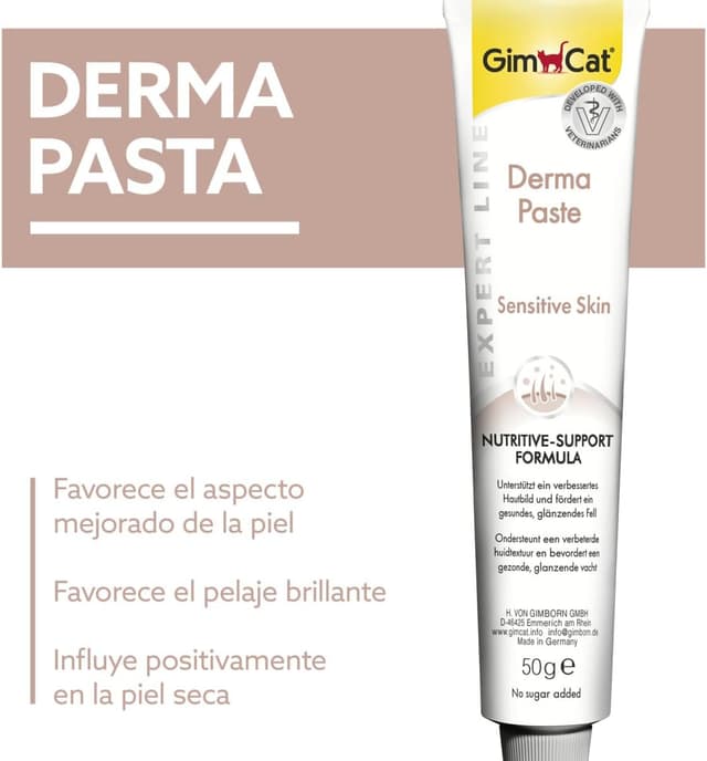 Detalle 2 de GimCat EXPERT LINE Derma Pasta 🐱 Snack para piel y pelaje