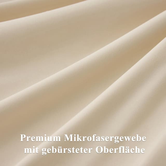 Thumbnail 6 de Aisbo Bettwäsche 135x200 4-teilig Khaki aus Mikrofaser (mit Reißverschluss, ÖKO-TEX)