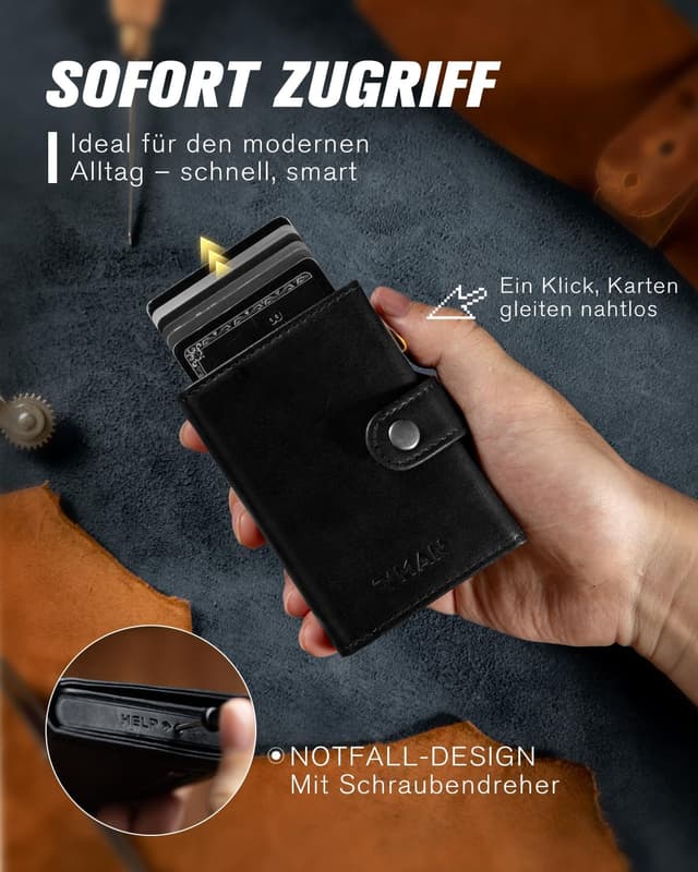 Detalle 2 de VMAN Geldbörse Herren Slim RFID Schutz