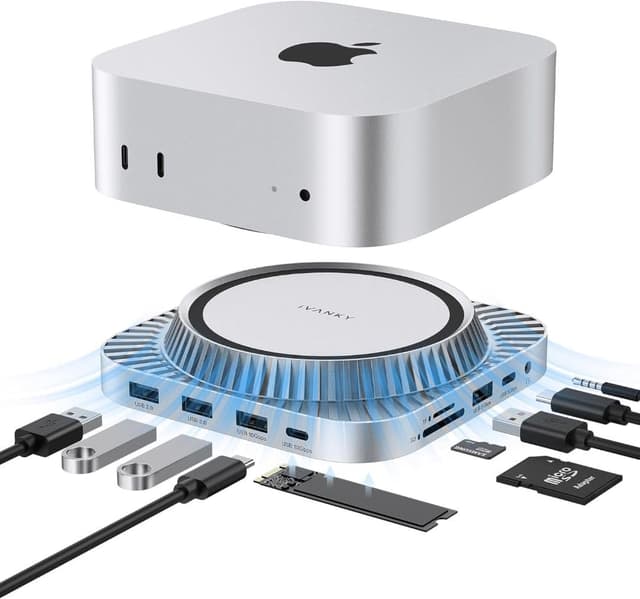 Detalle de IVANKY Dock Mac Mini M4 13-en-1