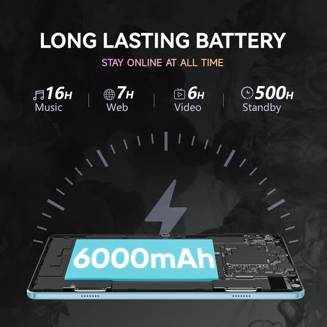 Detalle de HNVHNV 10-inch Android 13 Tablet (6GB RAM/64GB ROM, WiFi, Bluetooth, 6000mAh)