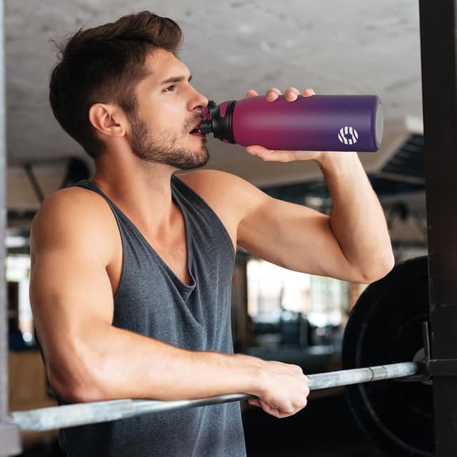 Thumbnail 6 de FJbottle Edelstahl Sport-Trinkflasche mit magnetischem Deckel (BPA-frei), auslaufsicher – 1.000 ml/800 ml/600 ml/400 ml