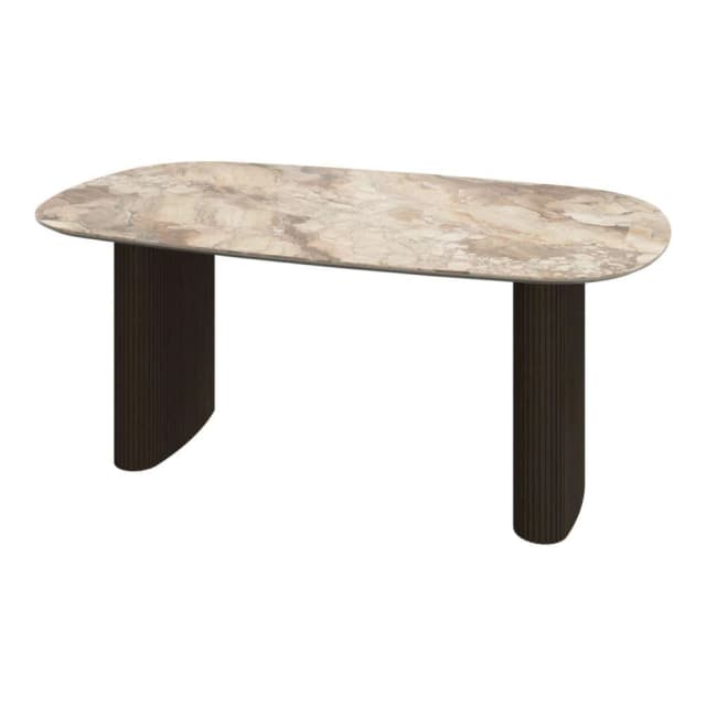 Detalle de BoConcept Santiago mesa de comedor madera y cerámica