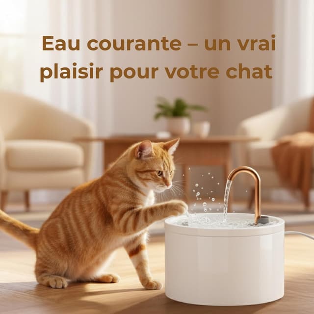 Thumbnail 4 de Fontaine à eau chat céramique 2,1 L élégante 🐾