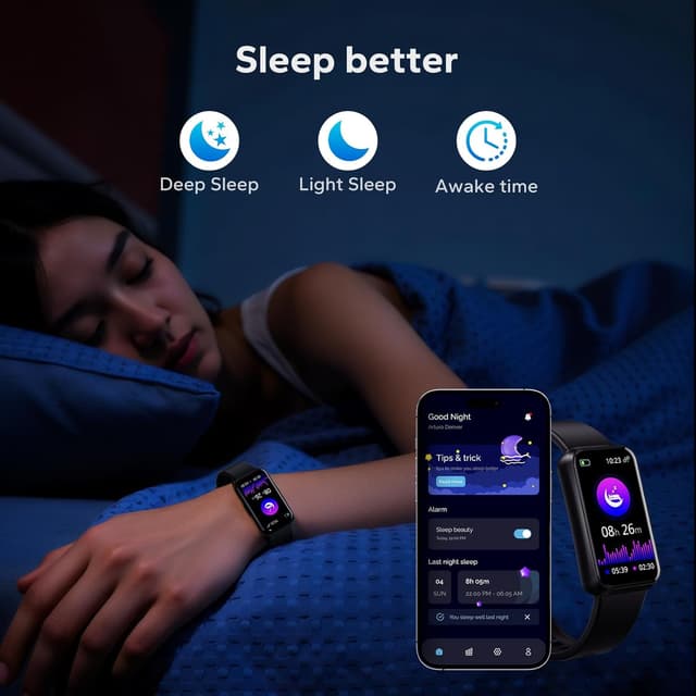 Thumbnail 5 de pixtlcoe Fitness Tracker 1,47 Zoll OLED