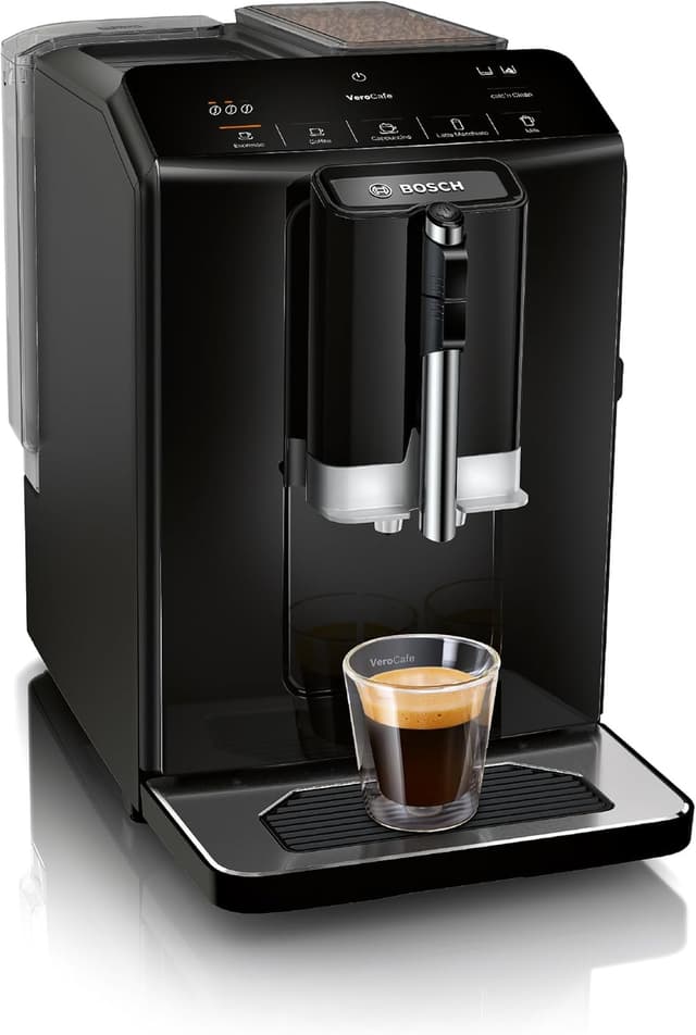Detalle de Bosch Serie 2 TIG20119 VeroCafe bean-to-cup coffee machine with in-cup milk frother, Easy Select panel