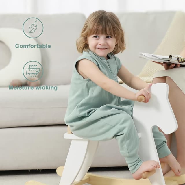 Detalle 2 de Mosebears Sacco Nanna 1 Tog per bambini Calm Sage (65 cm, 6-12 mesi) in cotone traspirante