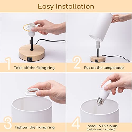 Thumbnail 7 de Aigostar Lámpara de Mesa con 2 USB 🪔