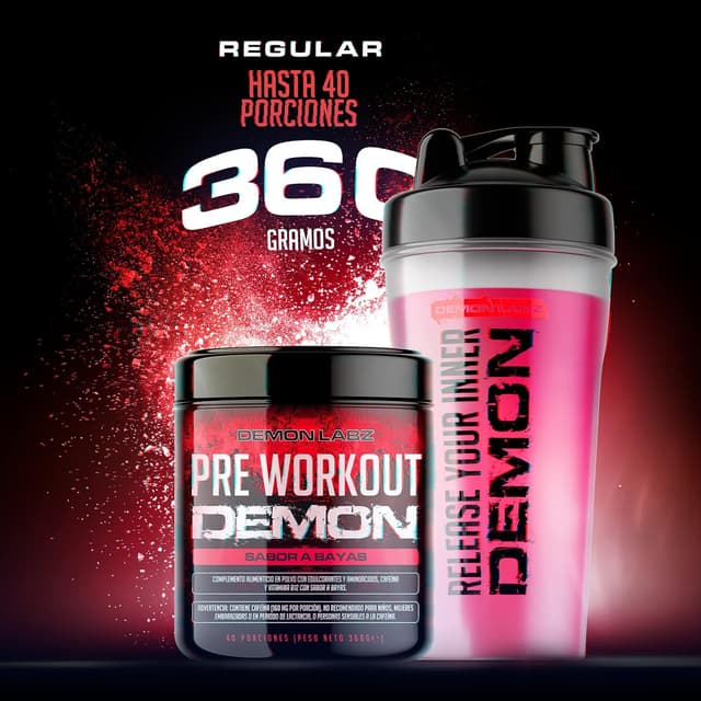 Thumbnail 4 de Pre Workout Demon - Potente suplemento con Creatina y Cafeína 💥