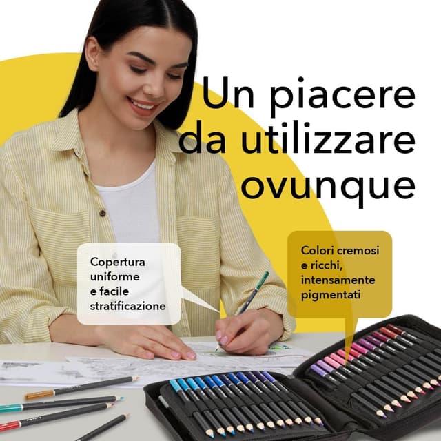 Detalle 2 de Castle Art Supplies set con zip da 72 matite colorate