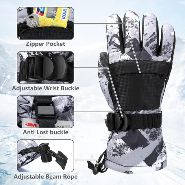 Thumbnail 4 de Ski Gloves Warmest Waterproof Breathable Gloves