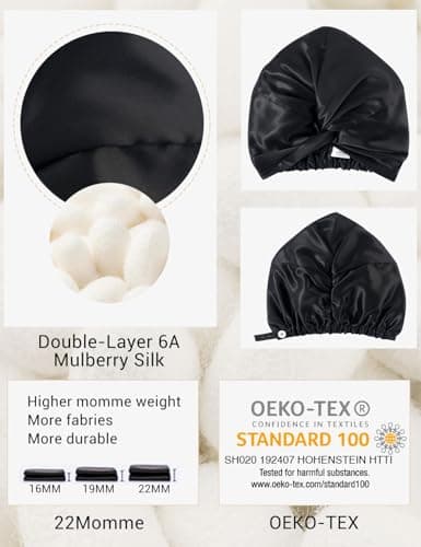 Thumbnail 4 de LaCourse Seidenhaube 22 Momme – rutschfest verstellbar, 100% Maulbeerseide