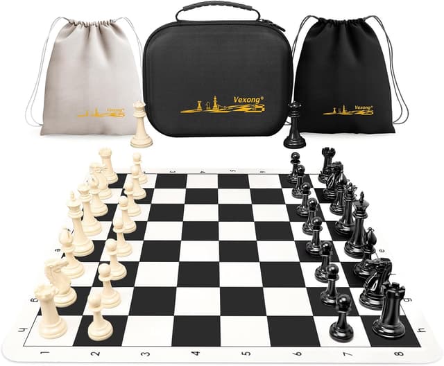 Detalle de Chess Set Tournament 50,5 cm Silicone Board
